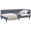 vidaXL Hoekbedframe met hoofdeinde Donkergrijs 100 cm x 200 cm Fluweel