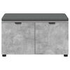 vidaXL Halbank met kussen met opslag Beton Grijs 80 x 46 x 46 cm