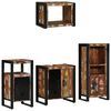 vidaXL Badkamermeubelset 4 st Multikleur en Zwart 55 x 35 x 60 cm