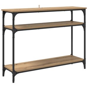 vidaXL Wandtafel Artisan Eiken 100 x 29 x 75 cm Bewerkt hout