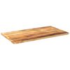 vidaXL Tafelblad rechthoekig 120x60x2,5 cm massief ruw mangohout
