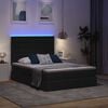 vidaXL Opbergbed met LED met matras Zwart 140 x 200 cm Polyester