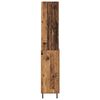 vidaXL Hoge kast Oud Hout 69,5 x 34 x 180 cm Geengineerd Hout en Glas