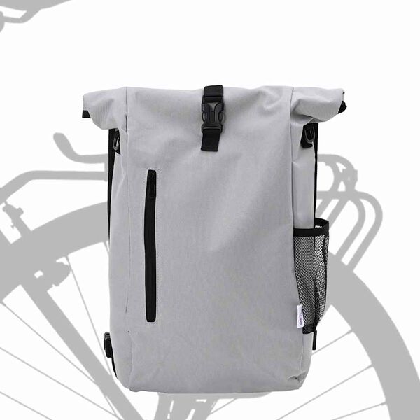 vidaXL Fietstas Grijs 31 x 13 x 58 cm Polyester
