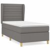 vidaXL Boxspring met matras stof donkergrijs 80x200 cm