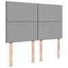 vidaXL Boxspring met matras stof lichtgrijs 140x190 cm