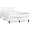 vidaXL Boxspring met matras en LED kunstleer wit 120x190 cm