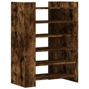 vidaXL Schoenenkast 74,5x37,5x100 cm bewerkt hout gerookt eikenkleurig