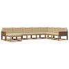 vidaXL Buiten bankenset met kussen 8 pcs Natuurlijk en Beige