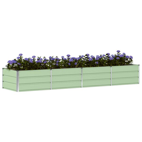 vidaXL Plantenbak Groen 320 x 80 x 45 cm Staal