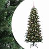 vidaXL Kunstkerstboom met kerstbal 180 cm 300 LED's Warmwit PVC en PE