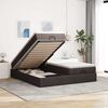 vidaXL Ottoman bed met matrassen 160x200cm stof donkerbruin