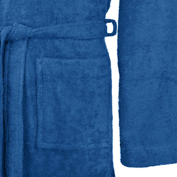 vidaXL Badjas KINN Blauw L Katoen