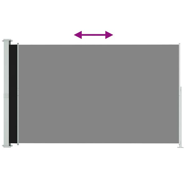 vidaXL Tuinscherm uittrekbaar 200x300 cm zwart