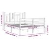 vidaXL Bedframe met hoofdbord massief hout 120x200 cm