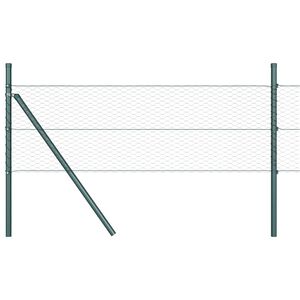 vidaXL zeshoekig gaashek met grondbevestiging 100 x 0,4 m Grijs Mesh