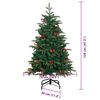 vidaXL Kunstkerstboom Groen 120 cm PVC en Metaal en Plastic