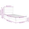 vidaXL Bedframe met hoofdeinde Donkergroen 80 x 200 cm Stof