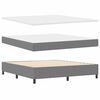 vidaXL Boxspringbed Lichtgrijs en wit. 180 x 200 cm Katoen Stof