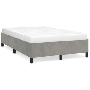 vidaXL Bedframe zonder matras 120x200 cm fluweel lichtgrijs