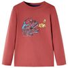 vidaXL Kindershirt met lange mouwen 116 roodbruin
