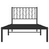 vidaXL Bedframe met hoofdbord metaal zwart 90x190 cm