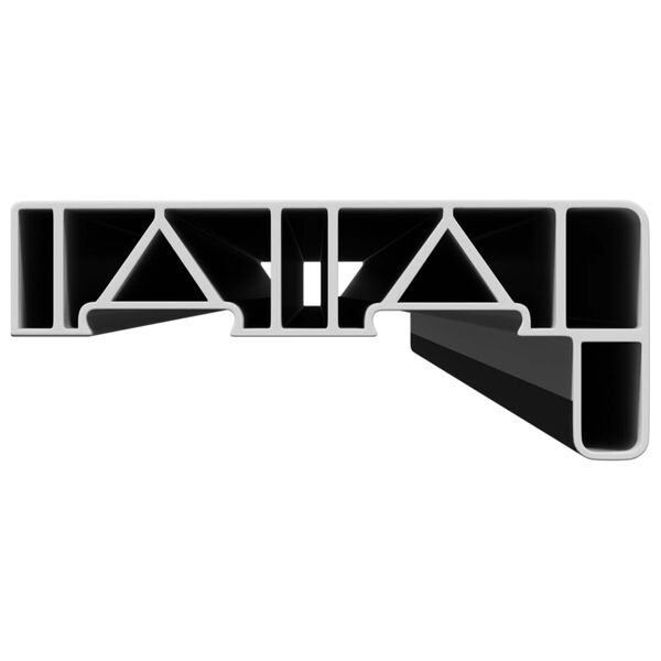 vidaXL Raamsokkel Zwart met Houten Structuur 160 x 15 x 4,5 cm PVC