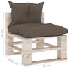vidaXL 4-delige Loungeset met kussens pallet grenenhout