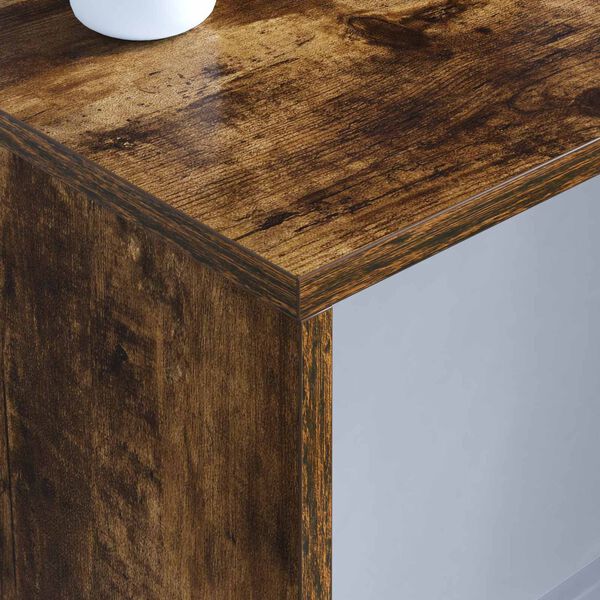 vidaXL Wandbureau Gerookt eiken 100 x 45 x 30 cm Bewerkt hout