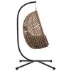 vidaXL Hangende ei-stoel Koffiebruin 104 x 100 x 191 cm poly rattan