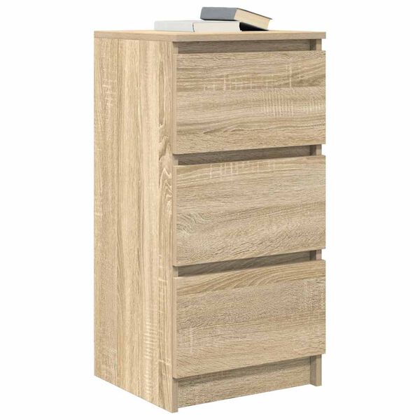 vidaXL Dressoir 37,5x35x76cm bewerkt hout sonoma eikenkleurig