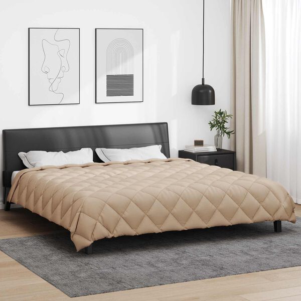 vidaXL Winter Dekbed Taupe 220 x 260 cm Microfiber