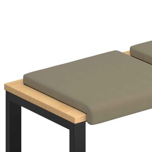 vidaXL Bankkussen 2 st Textured Velvet Kaki Diepte 35 cm