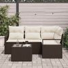 vidaXL Bankstel 5 pcs Bruin poly rattan