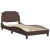 vidaXL Bedframe zonder matras "Zadar" kunstleer bruin 80x200 cm