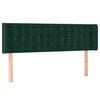 vidaXL Hoofdbord met randen 147x16x78/88 cm fluweel donkergroen