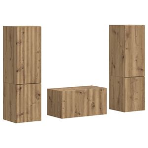 vidaXL Tv-meubelset 5 pcs Artisan Eiken Bewerkt hout