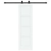 vidaXL Schuifdeur 61 x 198,5 cm Bewerkt hout Wit en zwart