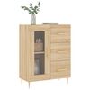 vidaXL Dressoir 69,5x34x90 cm bewerkt hout sonoma eikenkleurig