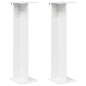 vidaXL Plantenstandaard Wit 25 x 25,5 x 100,5 cm Geconstrueerd hout