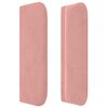 vidaXL Hoofdbord met randen 163x16x78/88 cm fluweel roze