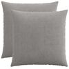 vidaXL Kussensloop 2 pcs HEERLEN Lichtgrijs 65 x 65 cm corduroy