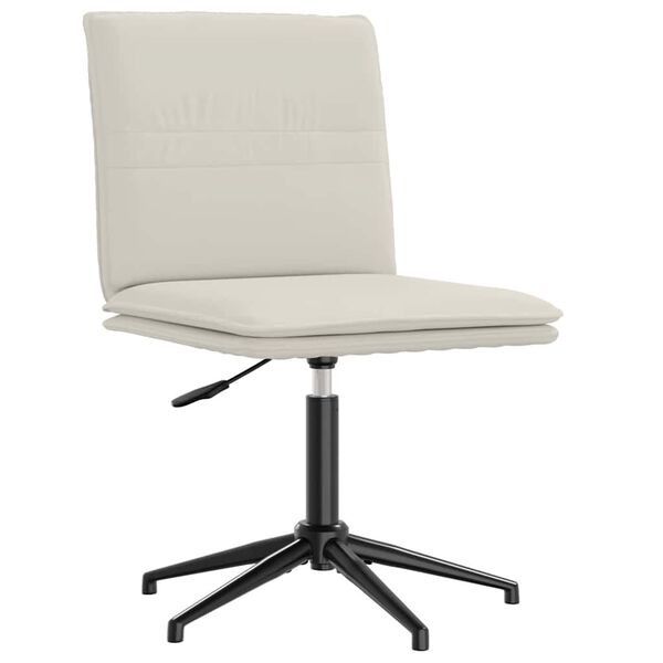 vidaXL Eetkamerstoelen 4 st fluweel cr&egrave;mekleurig