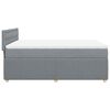 vidaXL Boxspring met matras stof lichtgrijs 160x200 cm
