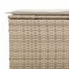 vidaXL 3-delige Loungeset met kussens poly rattan beige