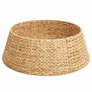 vidaXL Kerstboomkraag Rond Naturel Dia. 60 x 22 cm Waterhyacint