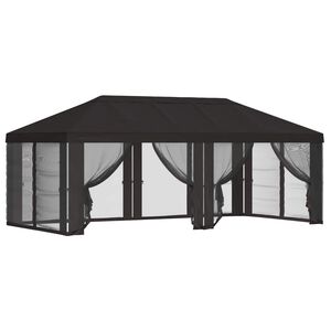 vidaXL Gazebo Hoes met Zijwanden 6 x 3 m Antracietkleurig Polyester