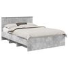 vidaXL Bedframe met hoofdeinde Beton Grijs 140 x 200 cm Bewerkt hout