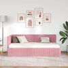 vidaXL Hoekbedframe met hoofdeinde Roze 90 cm x 200 cm Fluweel