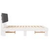 vidaXL Bedframe met Gevoerd Hoofdgedeelte Lichtgrijs 160 x 200 cm
